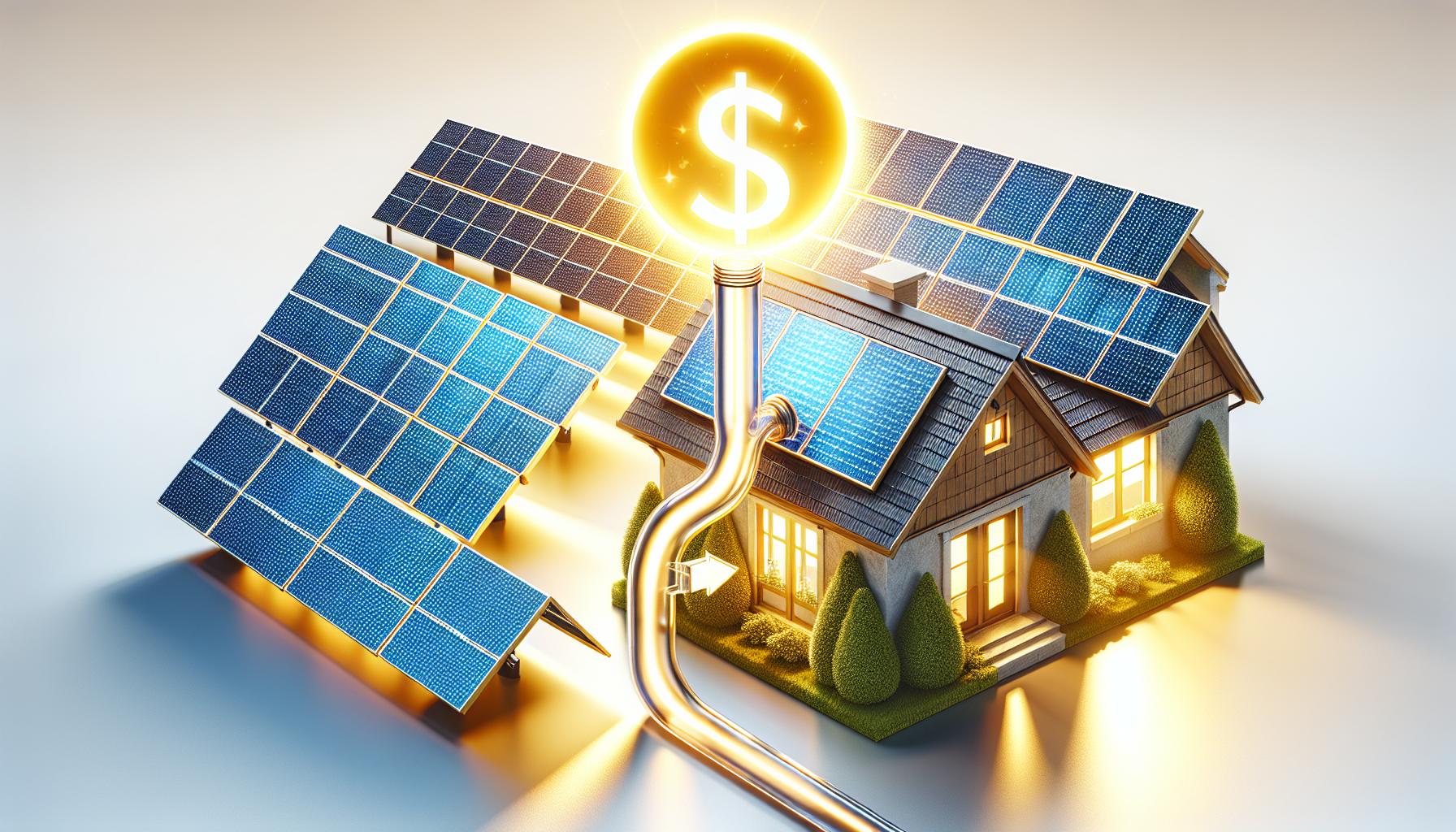Solar panels harnessing energy for hot water systems, reducing energy costs and increasing property value