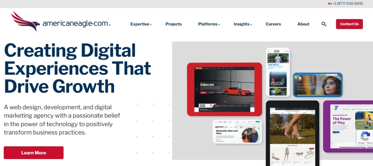 American Eagle – US Website Design Company for Global Enterprises