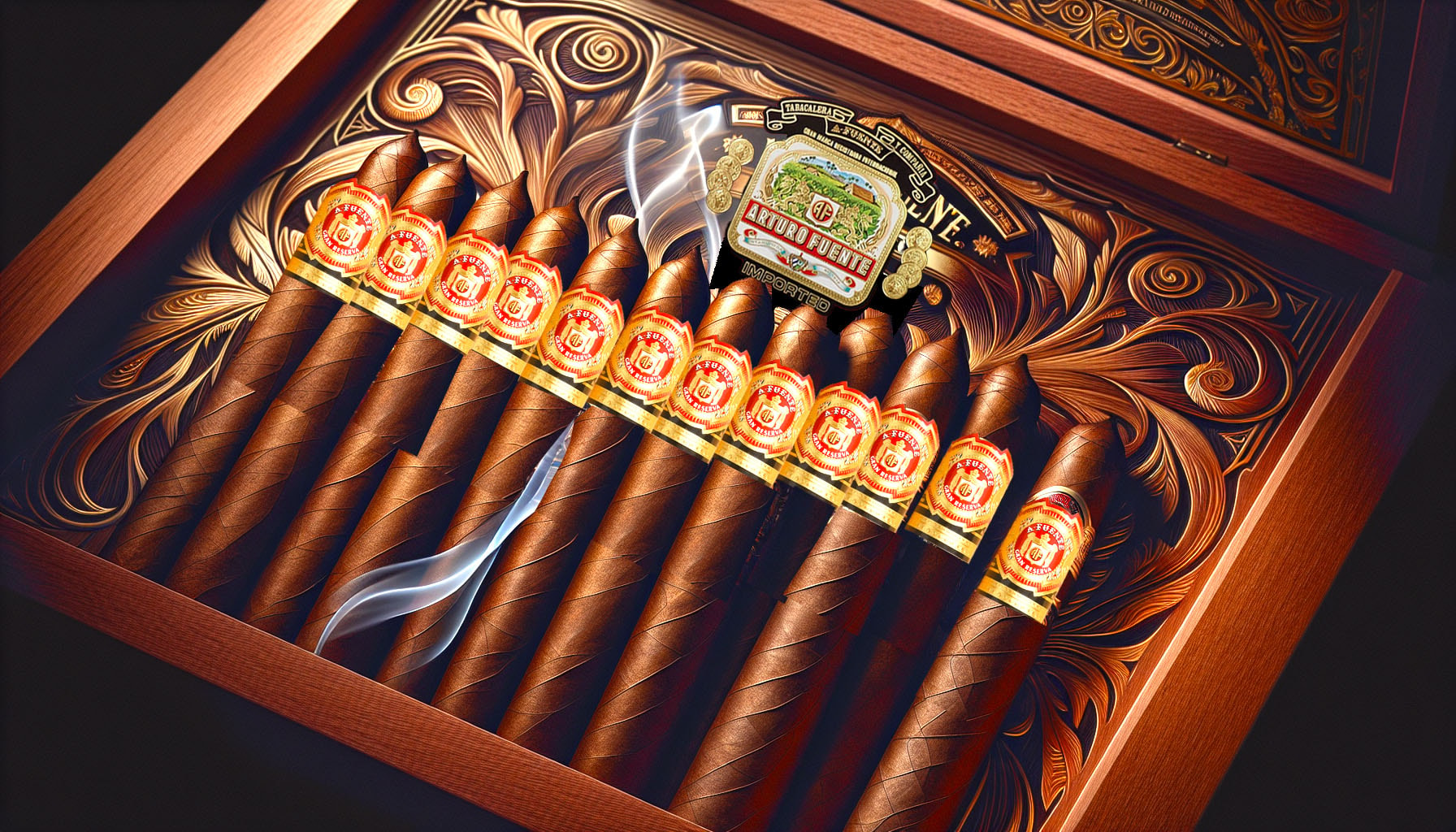 An artistic representation of Arturo Fuente Gran Reserva Hemingway Between the Lines, perfect for special occasions.