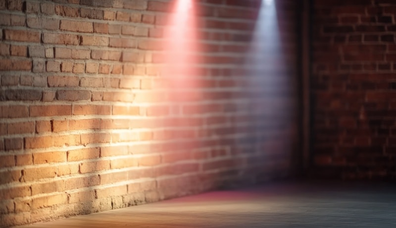 LED Wall Grazers Highlighting Brick Texture with Soft Beams