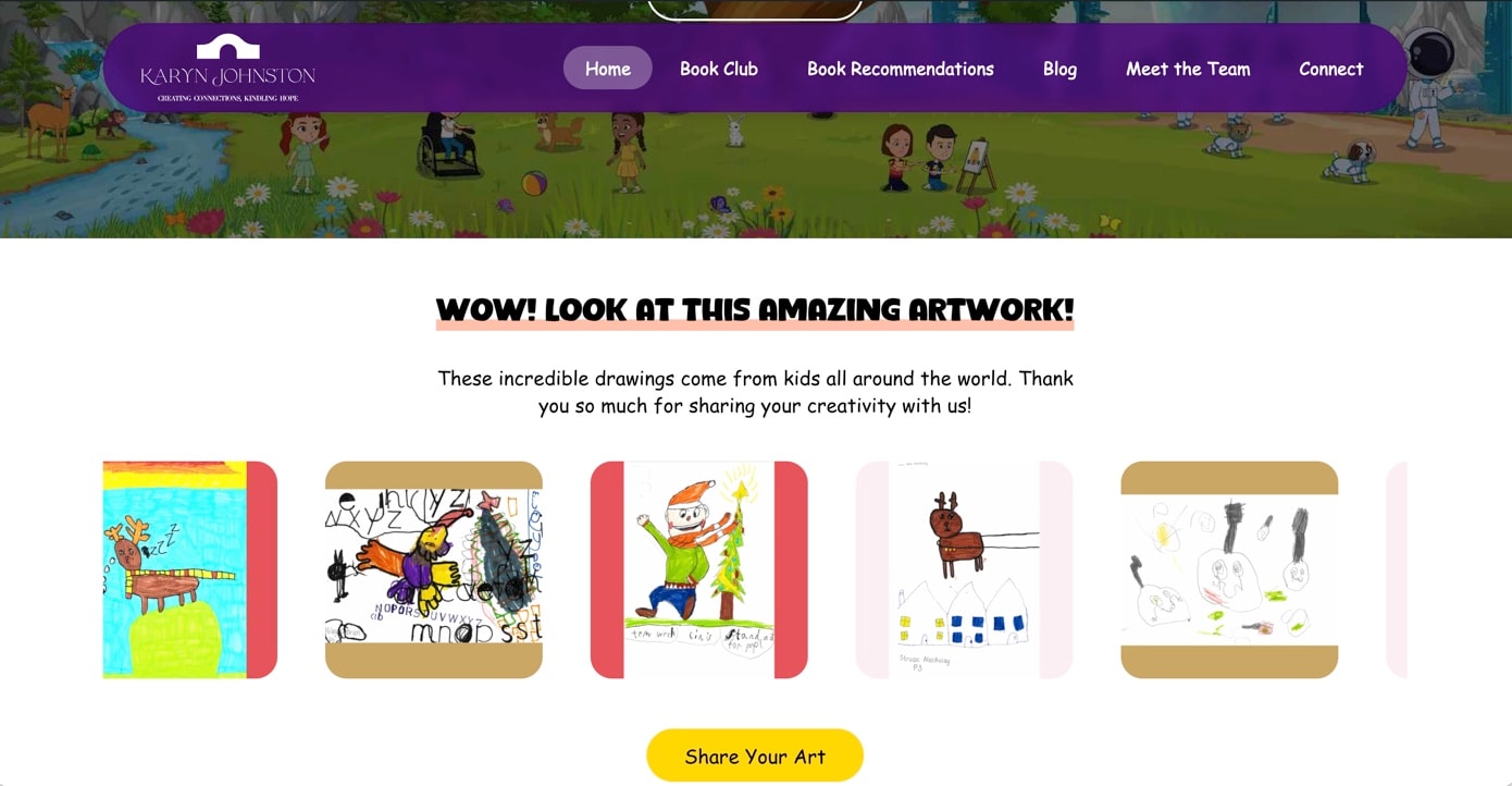 Children's art showcase