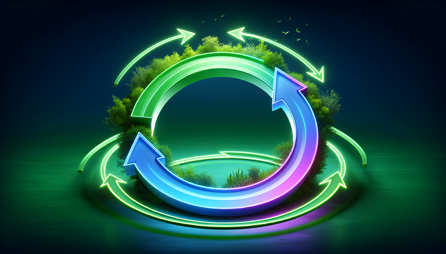 Illustration of a circular loop symbolizing sustainable growth