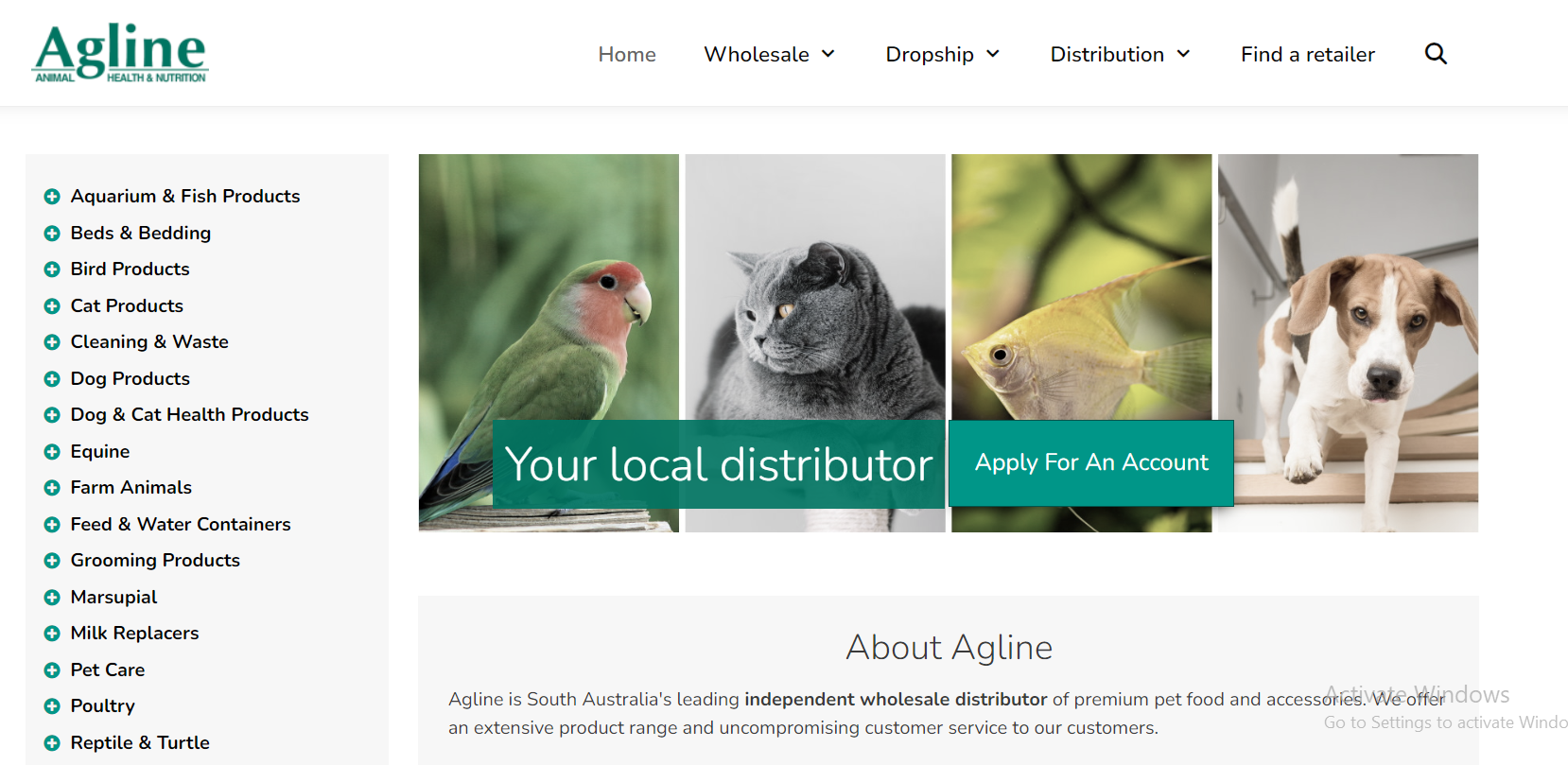 Agline, based in South Australia, is a premier pet dropshipping supplier for those in the pet industry. Offering over 4,000 products, including gourmet pet food, grooming products, and pet accessories, they serve a wide range of pet business types, from veterinarians to grooming services.