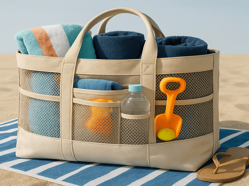 XL Canvas Beach Tote Bag