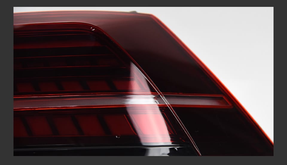 A car with before and after effect of LED tail lamps