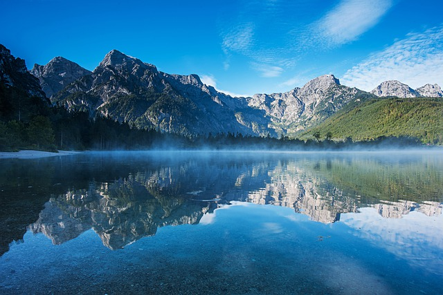 mountains, alpine, lake, austria