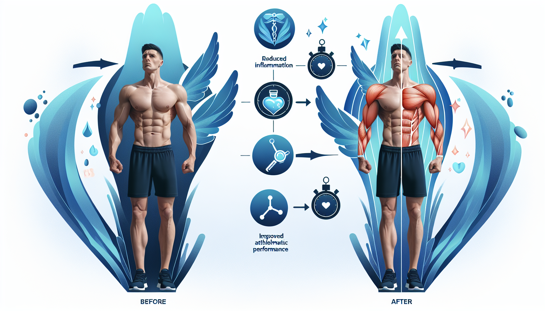 Illustration of muscle growth benefits