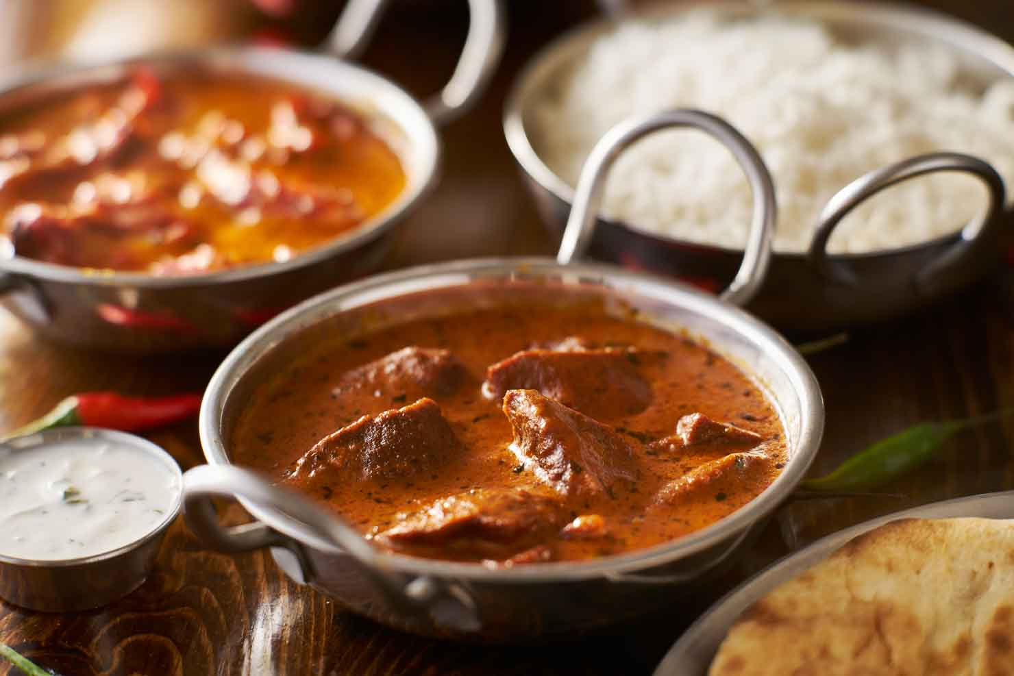 Rogan Josh - Traditional Indian cuisine featuring tender meat cooked in aromatic spices.