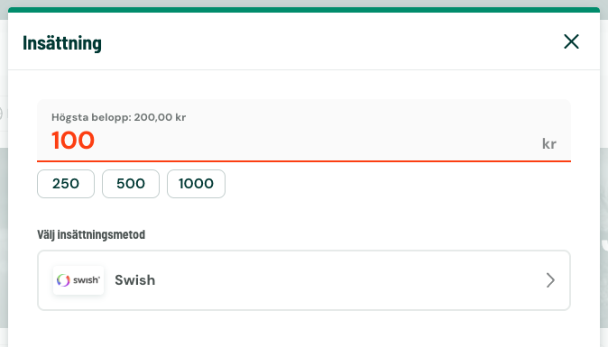 Paf insättning
