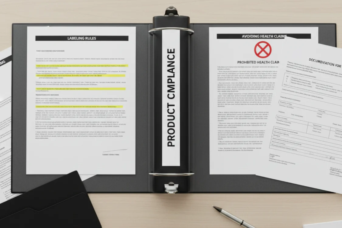 An organized compliance paperwork.