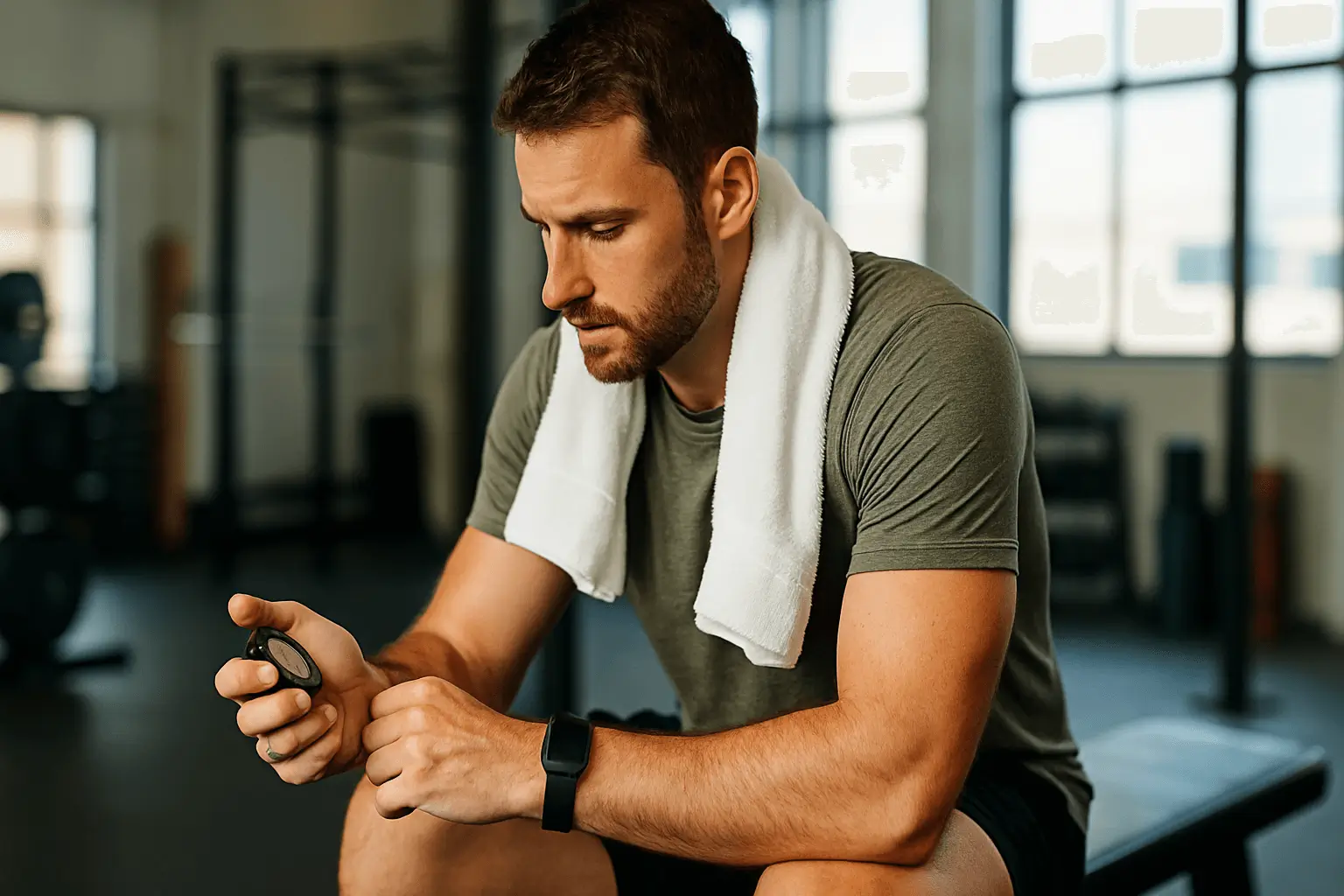 athlete in resting phase