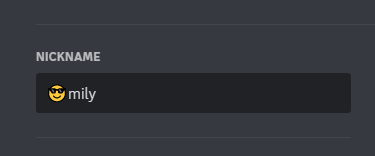 Closeup image displaying how to add emojis to your Discord server nickname