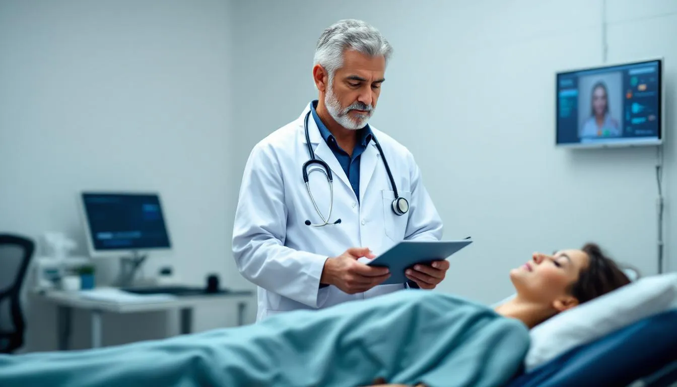 A chiropractor is shown performing spinal manipulation on a patient, utilizing various chiropractic techniques such as the diversified technique and activator method to alleviate pain and improve spinal alignment. The scene highlights the chiropractor's focus on joint function and the patient's comfort during chiropractic adjustments.