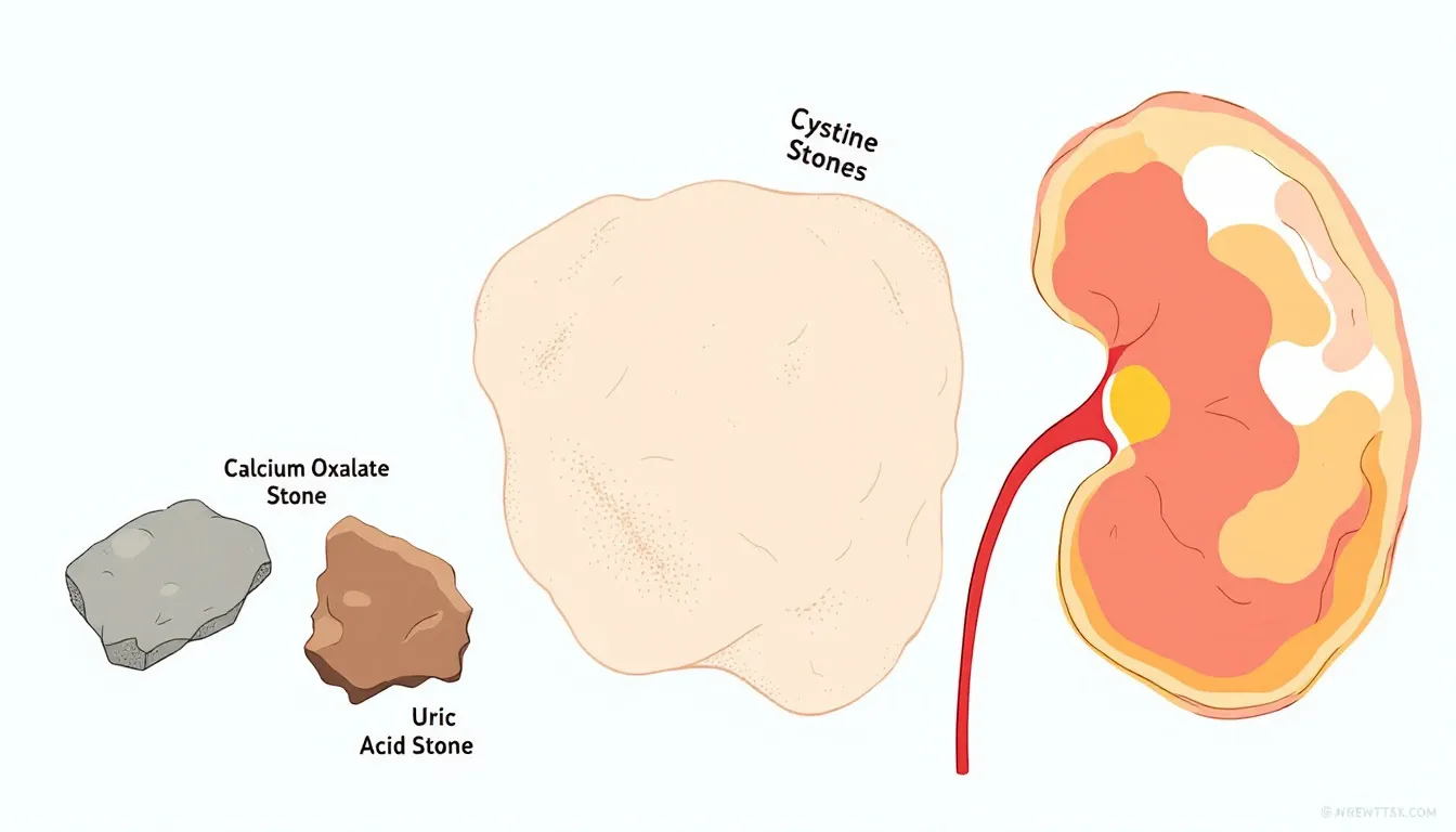7 Home Remedies for Kidney Stones: Effective & Natural Solutions 2 An illustration of kidney stones, showcasing their different types and sizes.