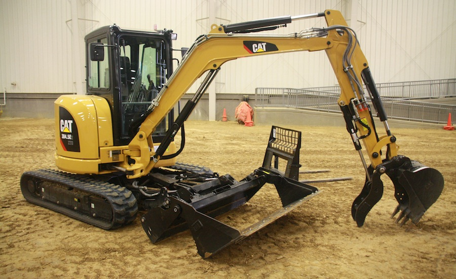 changing excavator attachments