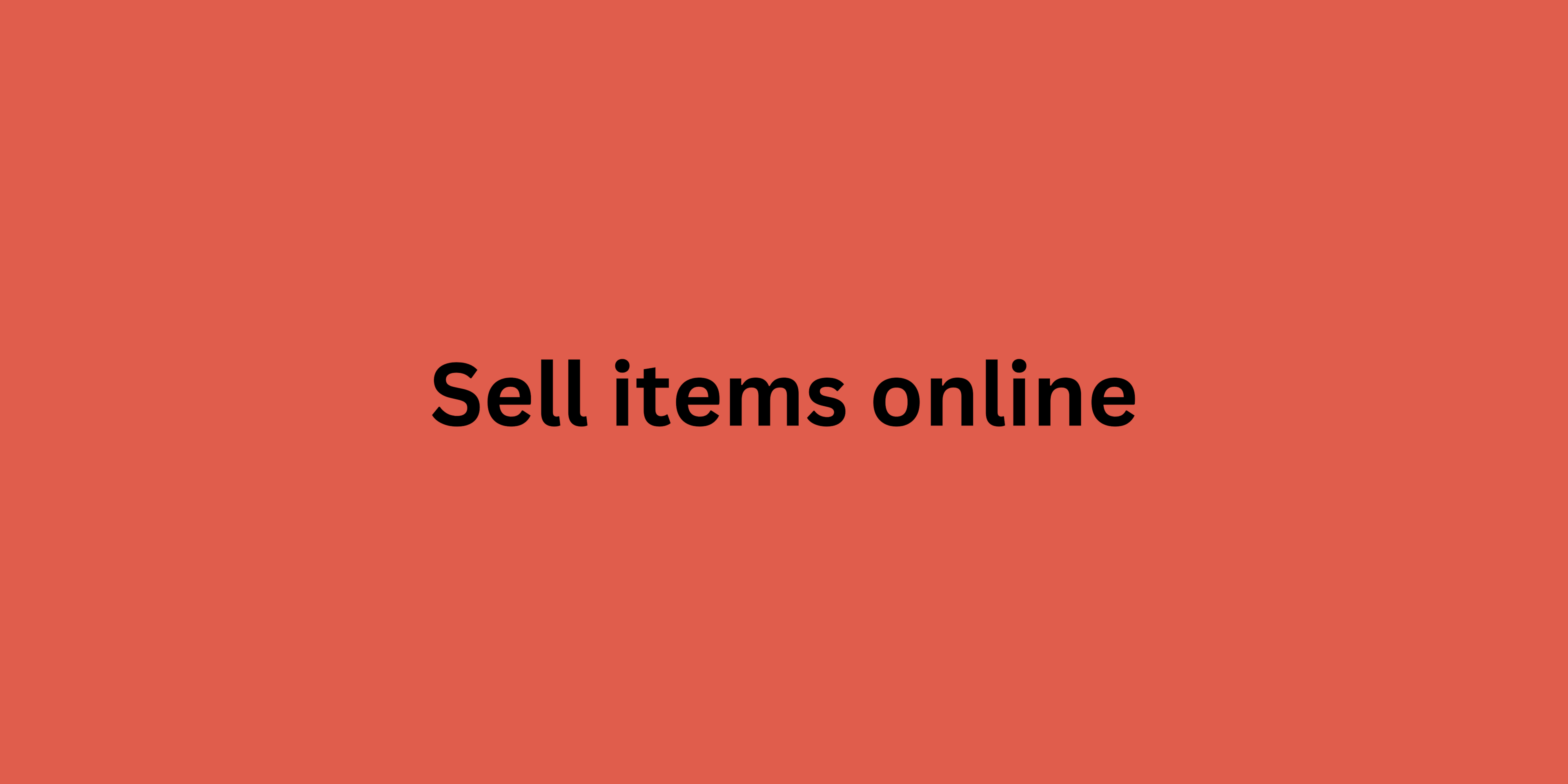 Sell items online