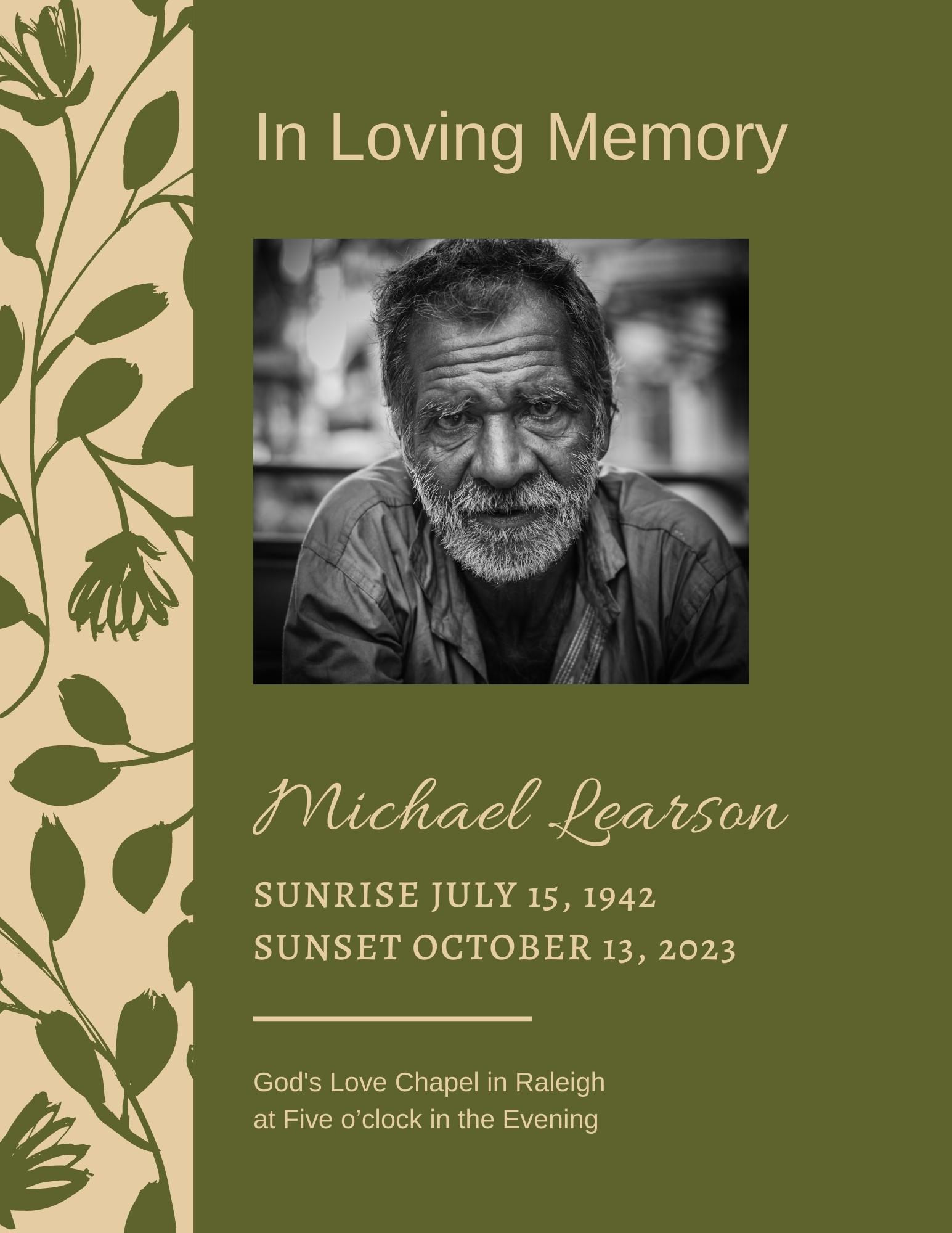 Funeral Program Examples Funeral Program Examples