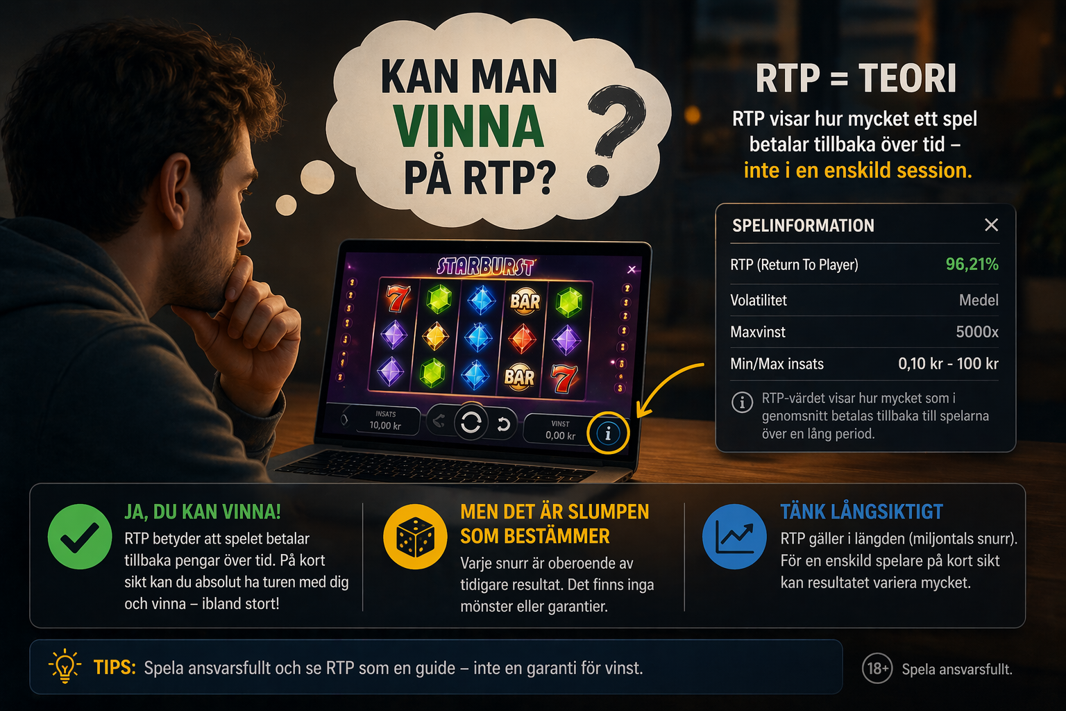Kan man vinna på RTP – return to player förklarat och hur slumpen påverkar vinster i slots