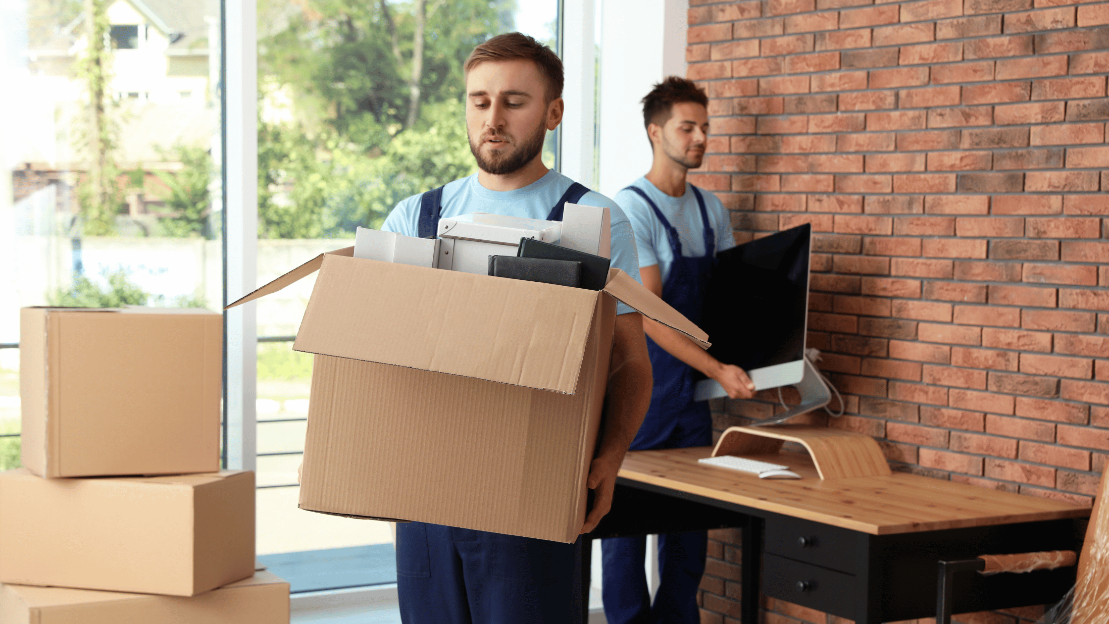 Tenants moving out.