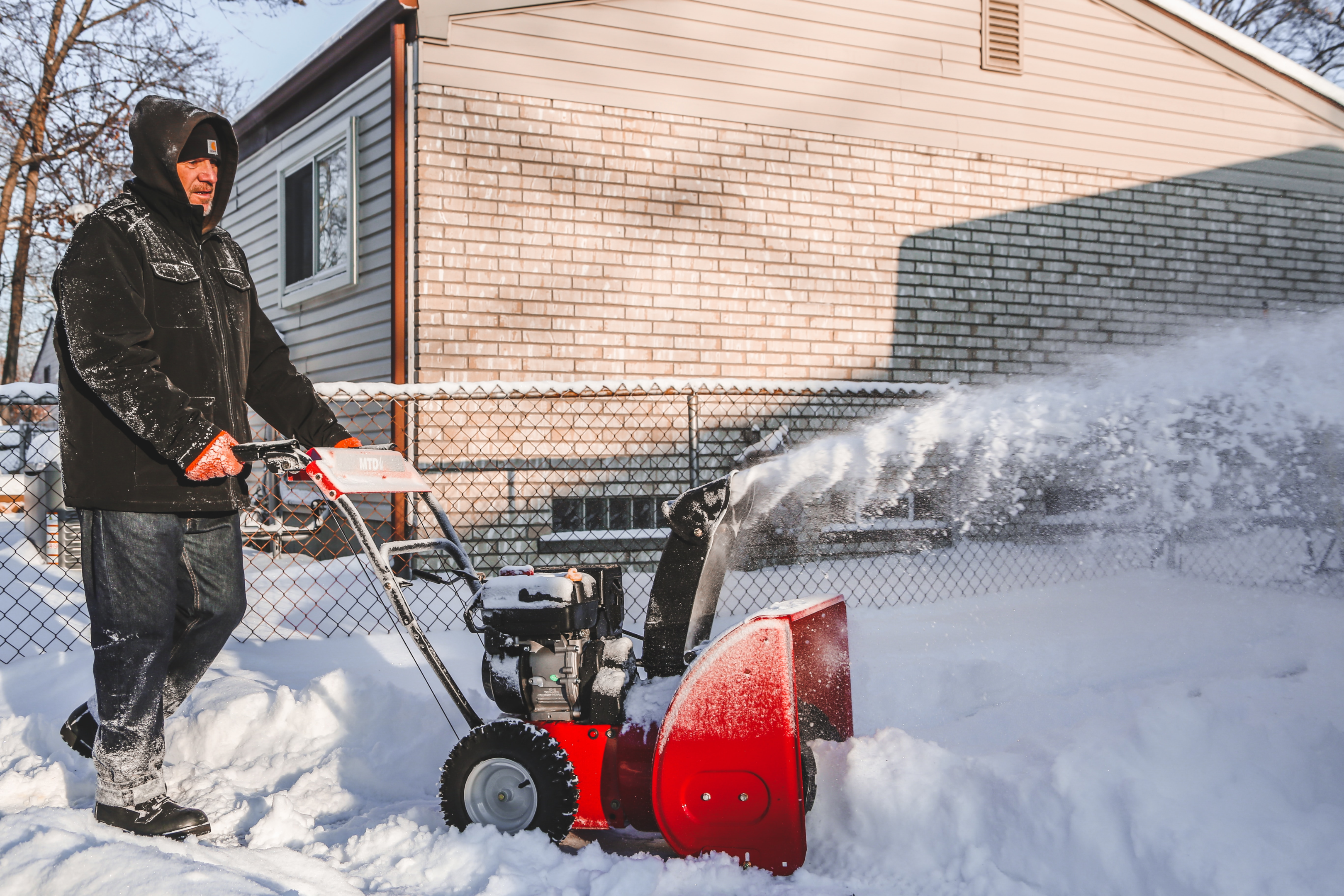 snow blower on walkways