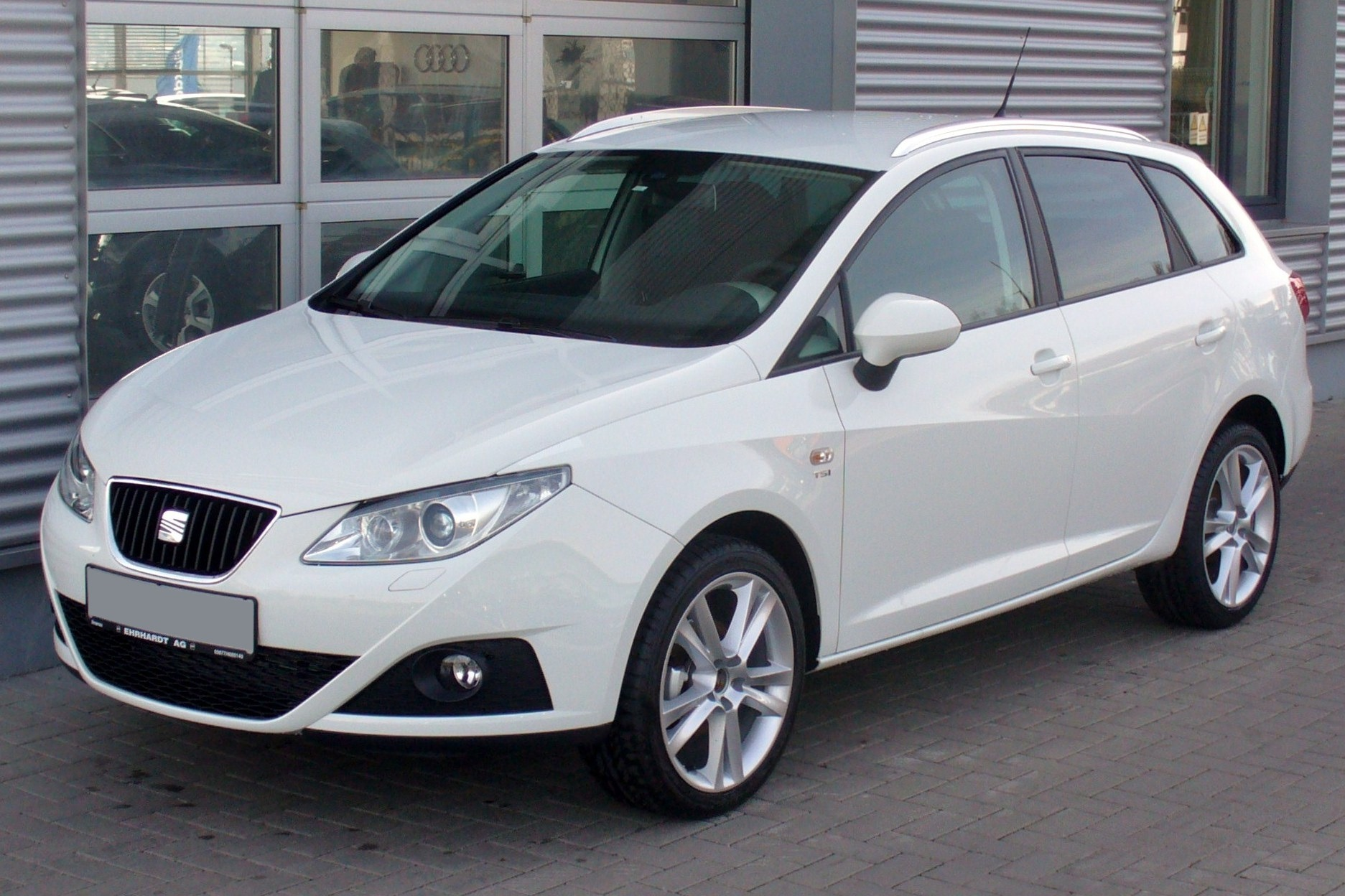 White Seat Ibiza car
