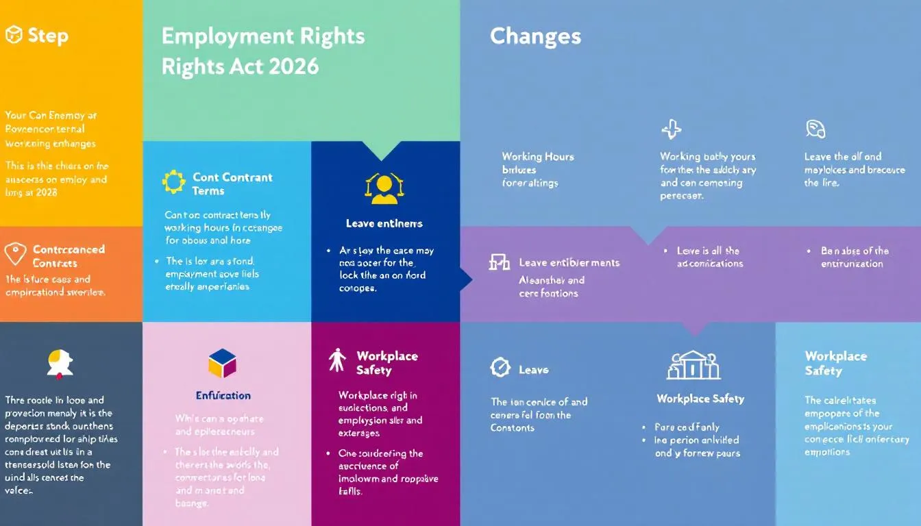 An infographic illustrating key changes in employment law.
