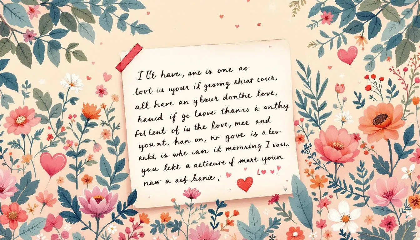 A beautifully handwritten love letter with a personal touch.