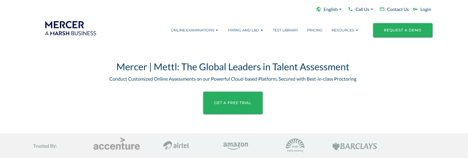 Mercer Mettl online assessment platform offering secure cloud-based testing, advanced proctoring, and talent evaluation capabilities as an Honorlock alternative for online exams.