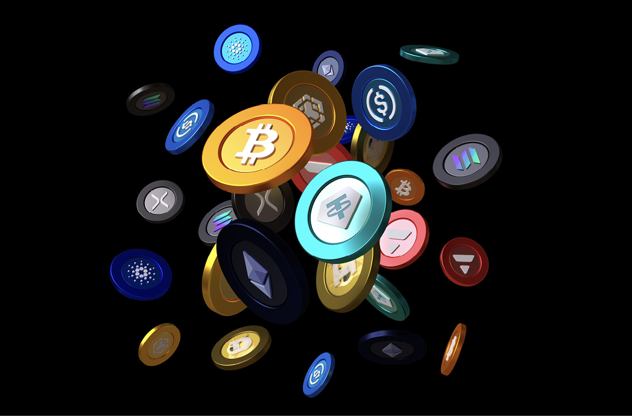 An illustration depicting emerging crypto projects with real utility in the crypto world.