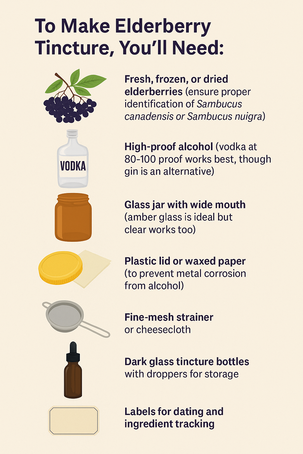 The image shows several glass jars filled with dark purple elderberries, submerged in clear alcohol, ready for tincture preparation. This setup highlights the natural ingredients used to create elderberry tincture, which is often sought after for its potential immune system benefits during cold and flu season.