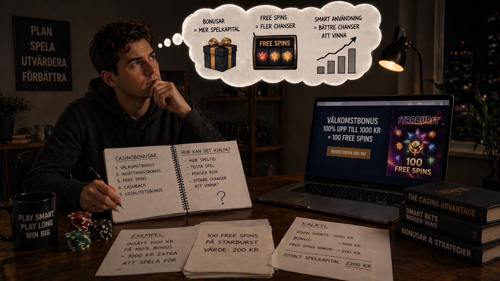 casinobonus och free spins som ger mer spelpengar och fler chanser att vinna online