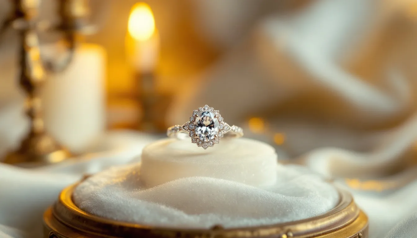 Symbolic representation of oval shape engagement rings.