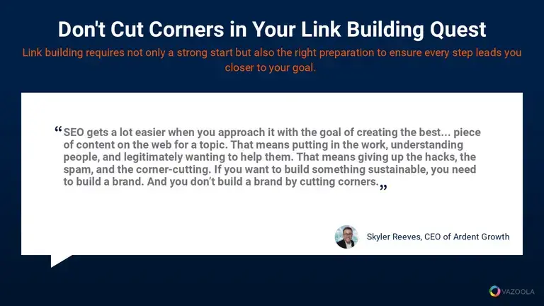 Don't cut corners with backlink quality