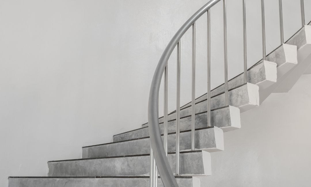 poured concrete steps