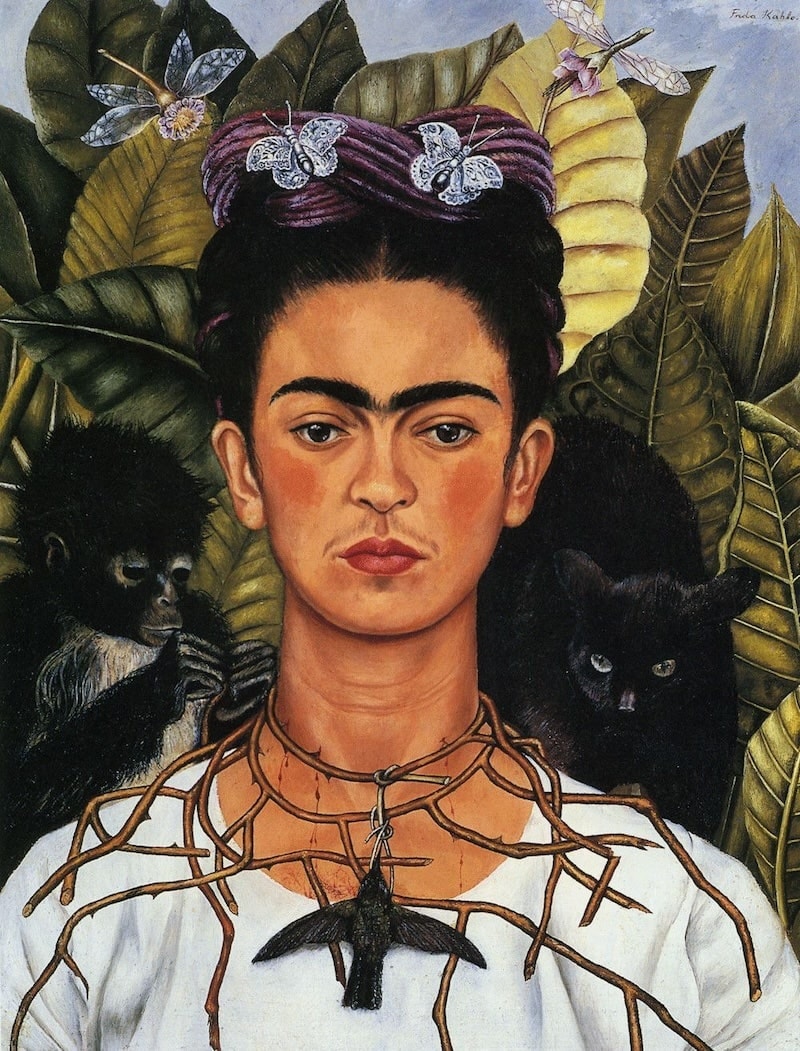 Self-Portrait with Thorn Necklace and Hummingbird (Frida Kahlo)