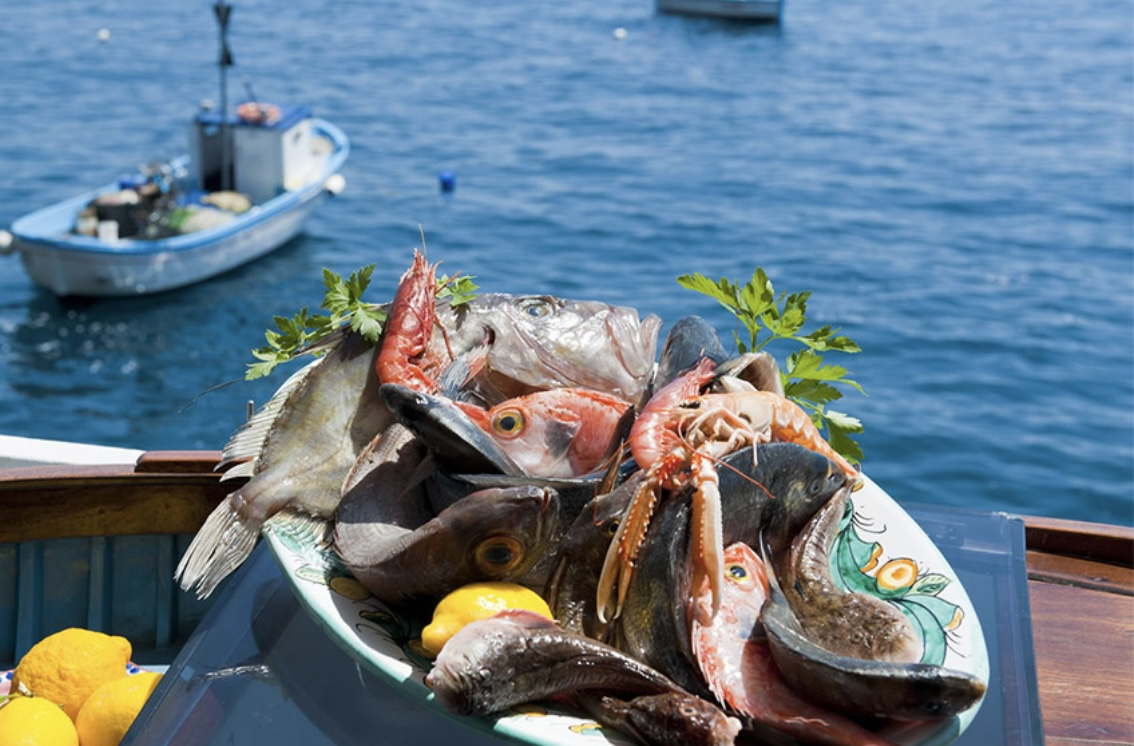 Seafood, Amalfi Coast, Italy, Europe 