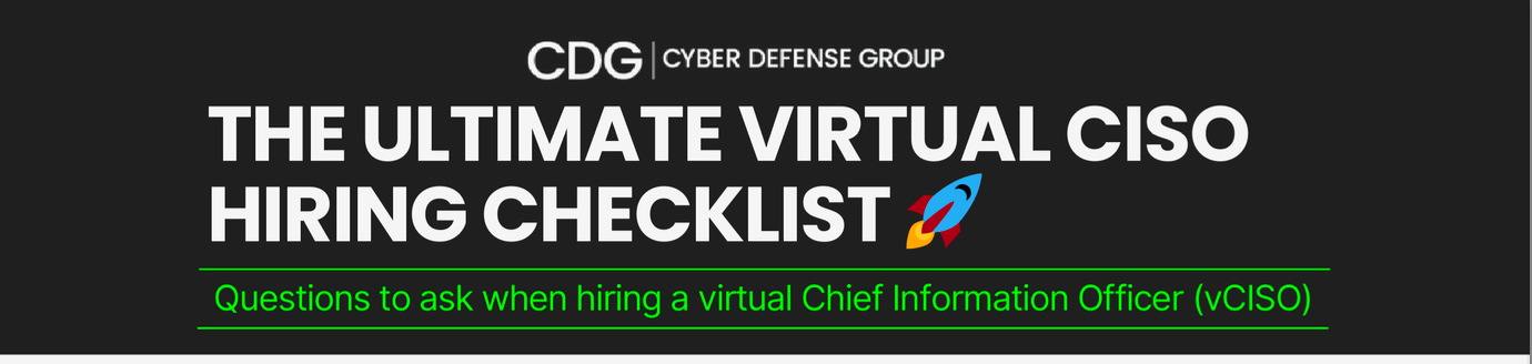 Ultimate virtual CISO hiring checklist.