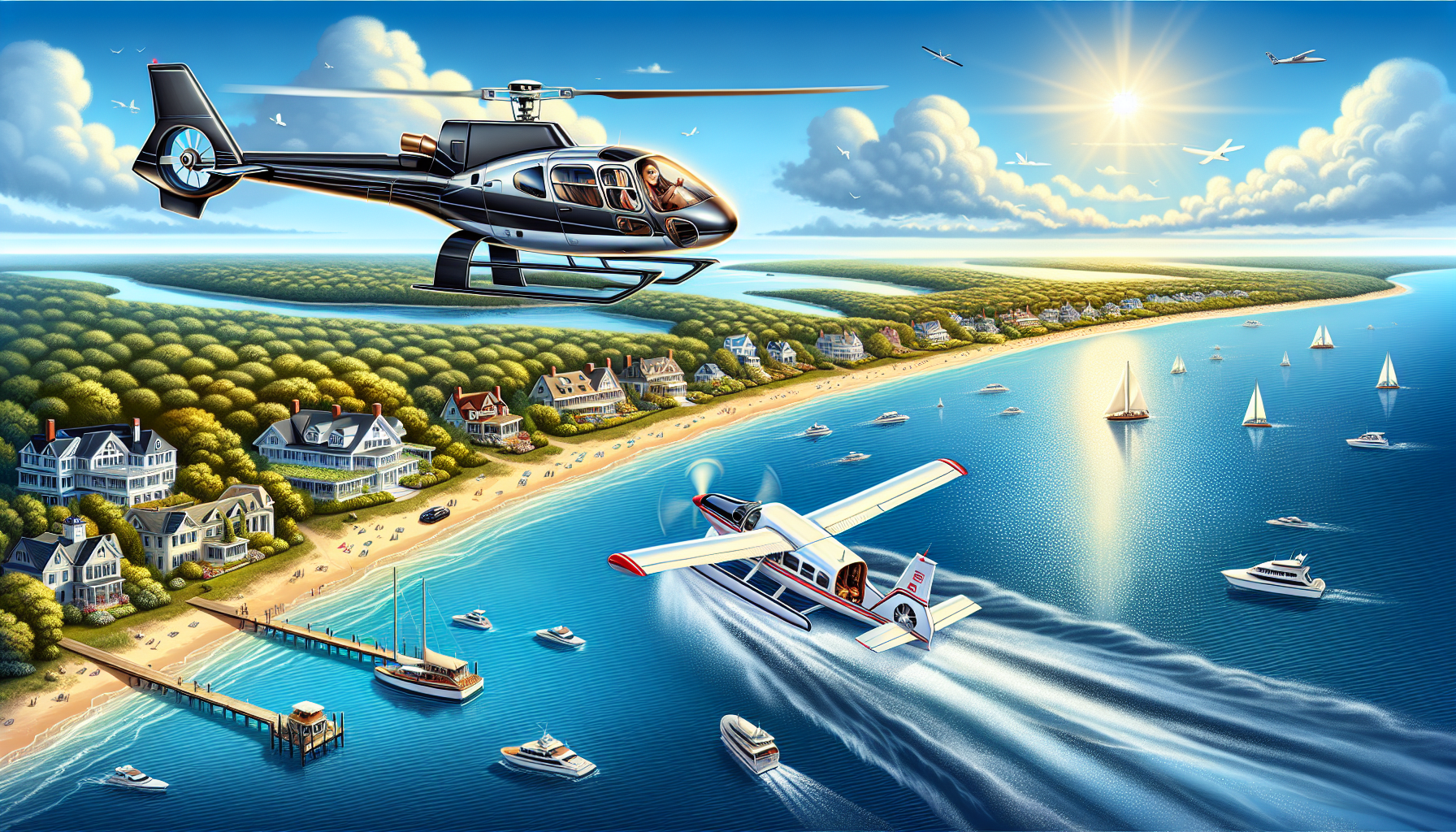 Helicopter and Seaplane Services to the Hamptons