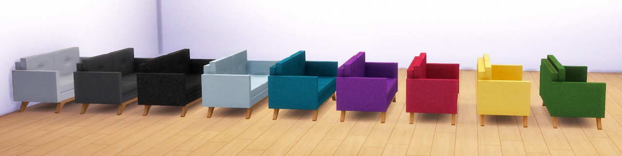 Clean Retro Sofa Set