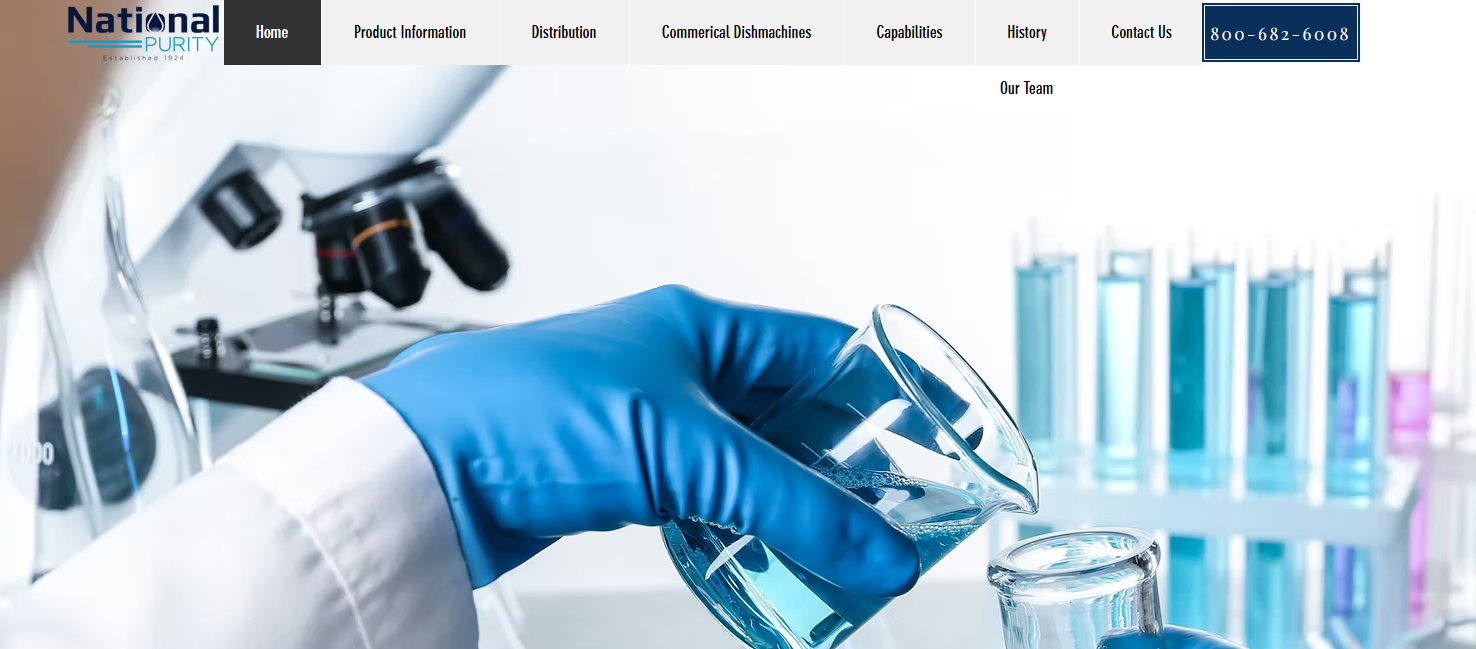 natural purity online platform homepage screenshot