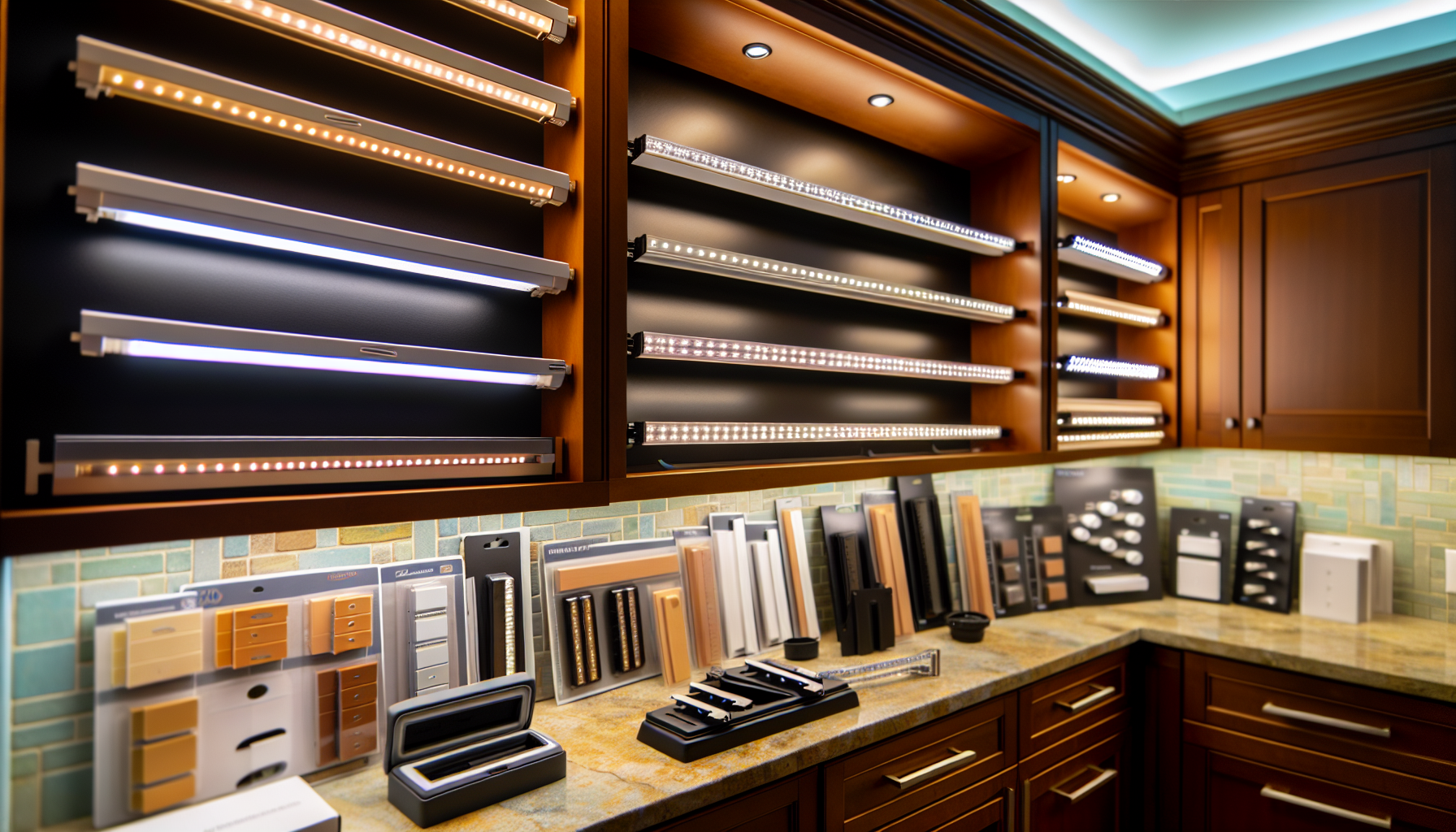 Various types of under cabinet lighting options