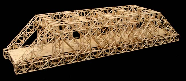 toothpick truss bridge template for project
