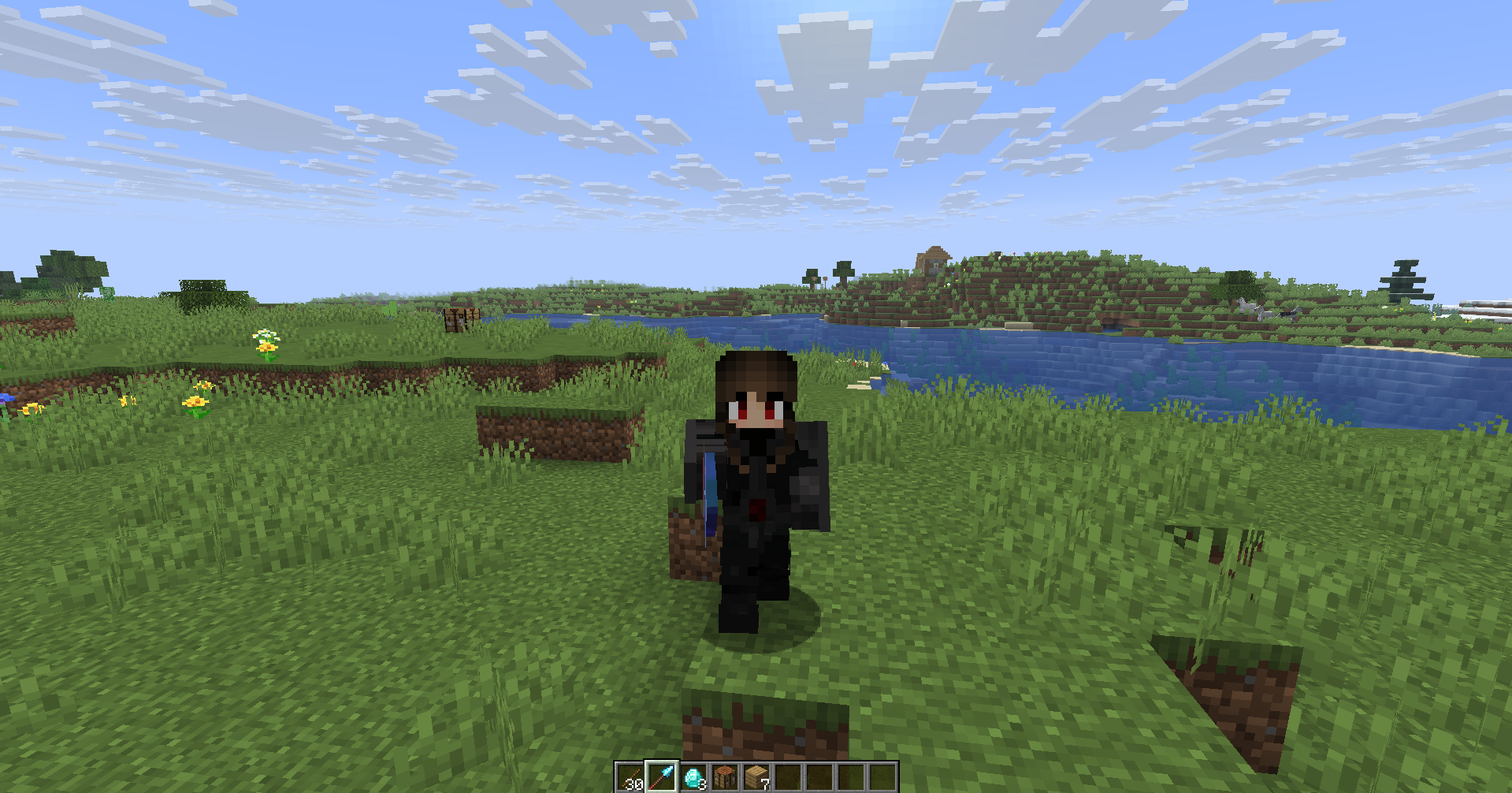 The player using an Enchanted Spear.