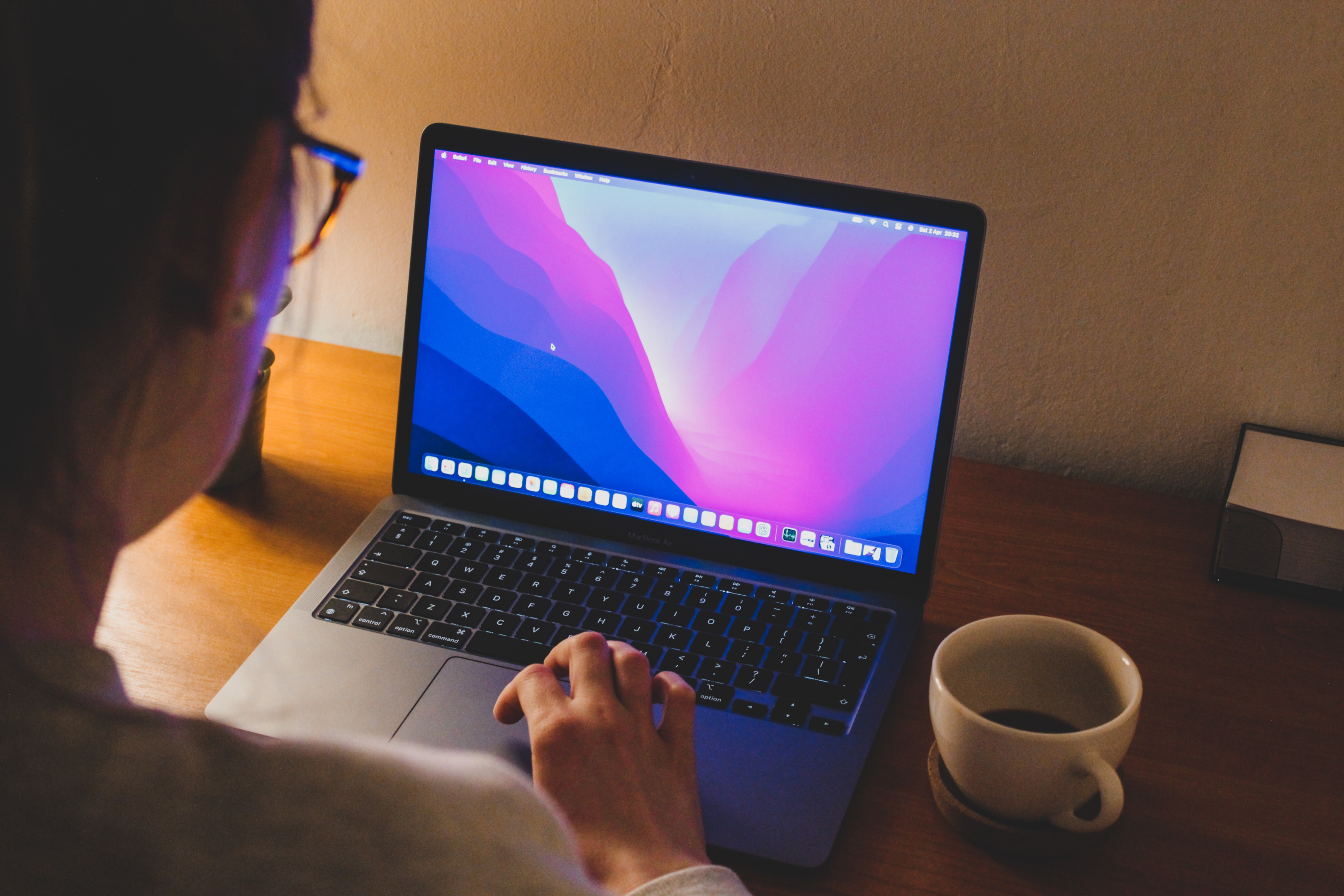 Woman using laptop