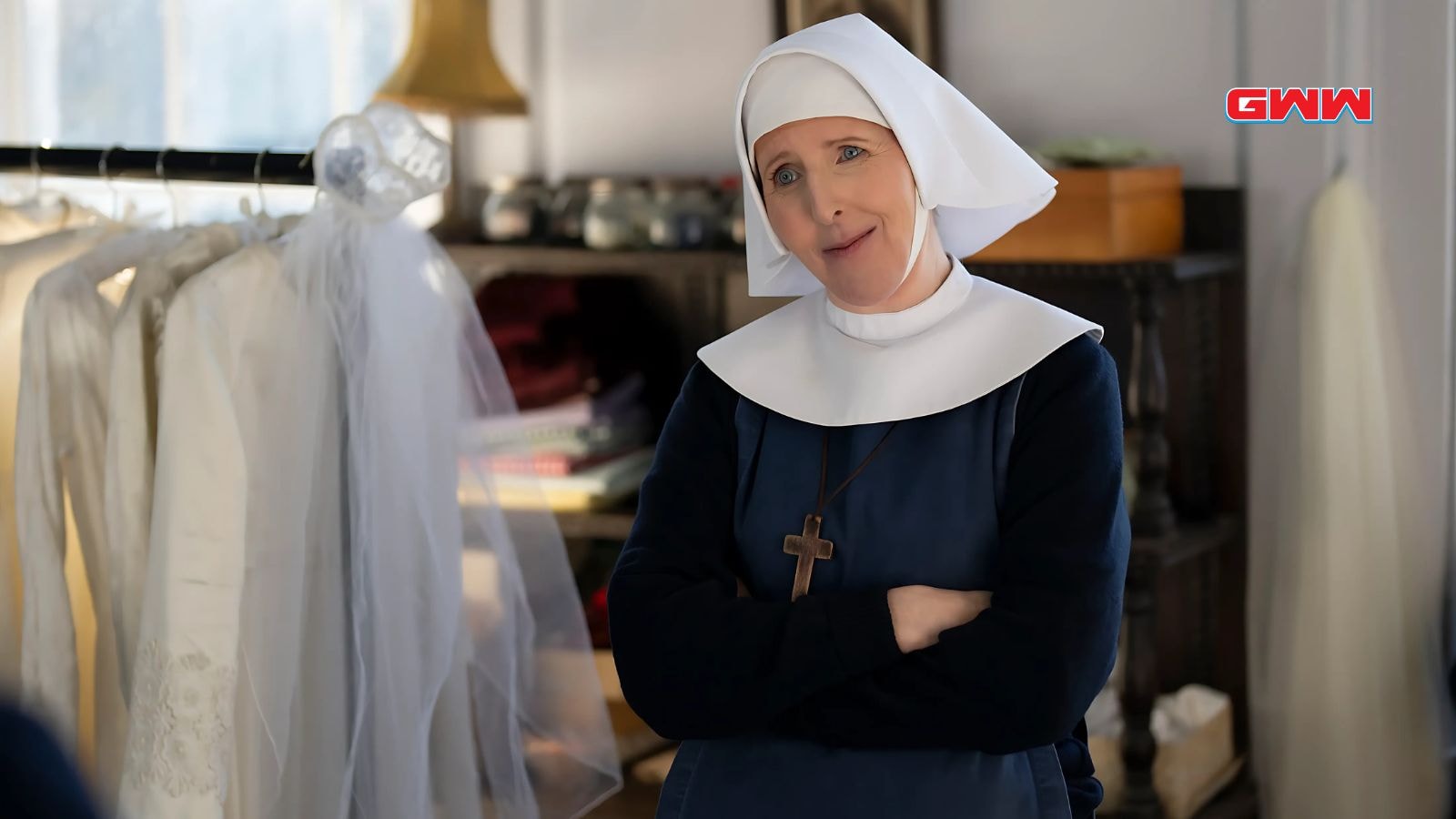 Fenella Woolgar as Sister Hilda in Call the Midwife Season 14