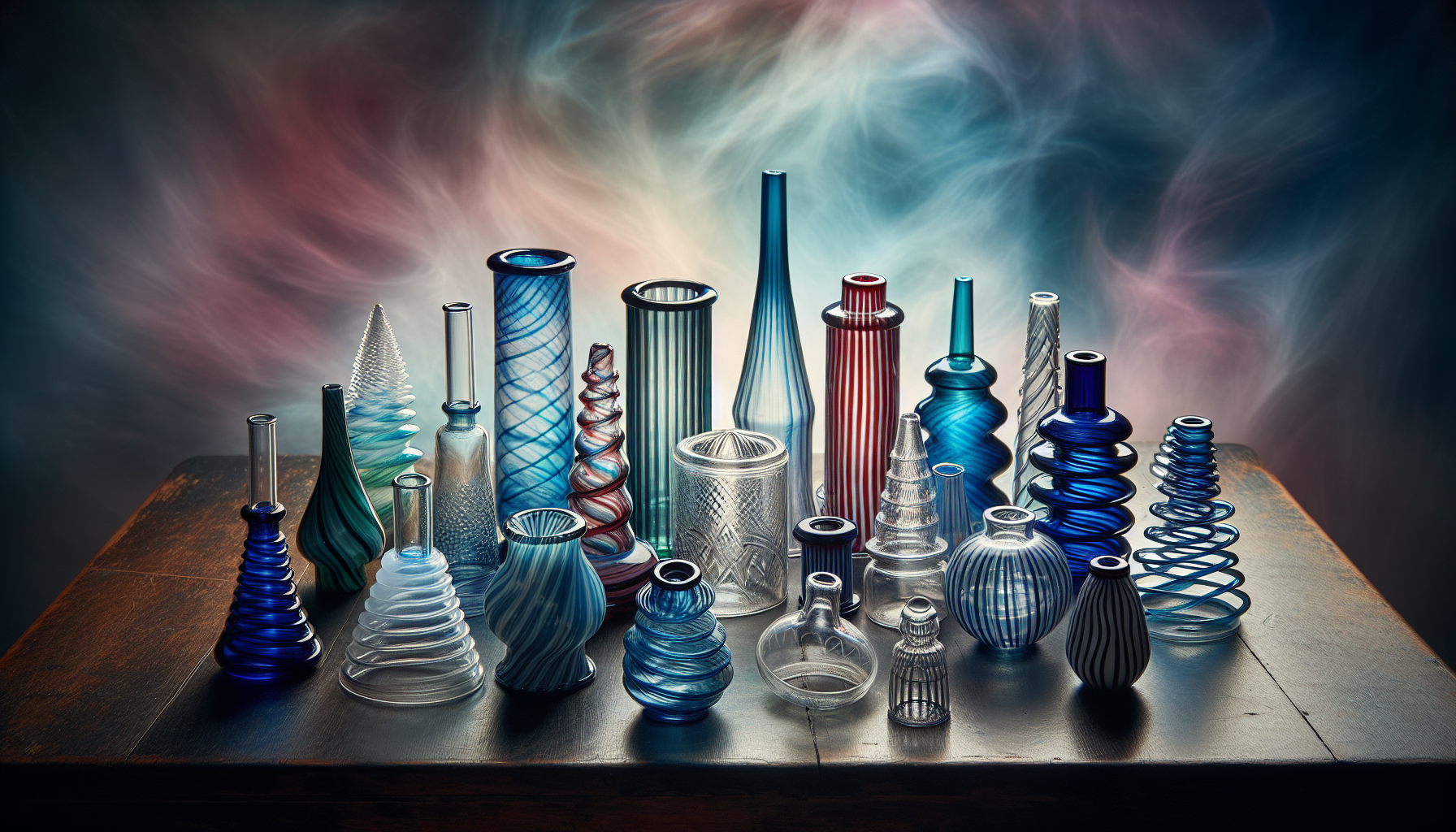 Various styles of glass filter tips