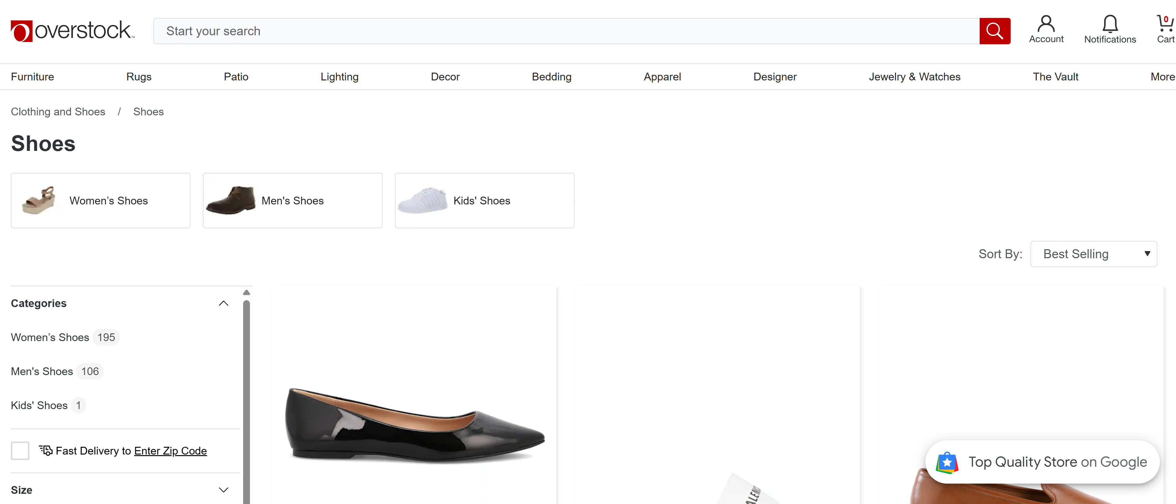dropshipping shoes with sell the trend and overstock