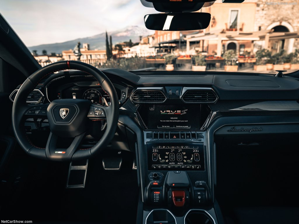 Interior of the newest SUV fron the italian automaker Lamborghini