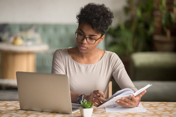 Image of a young women taking add and adhd online test