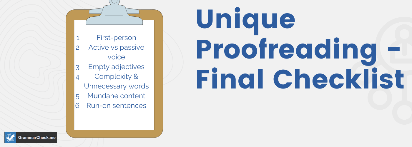 proofreading checklist